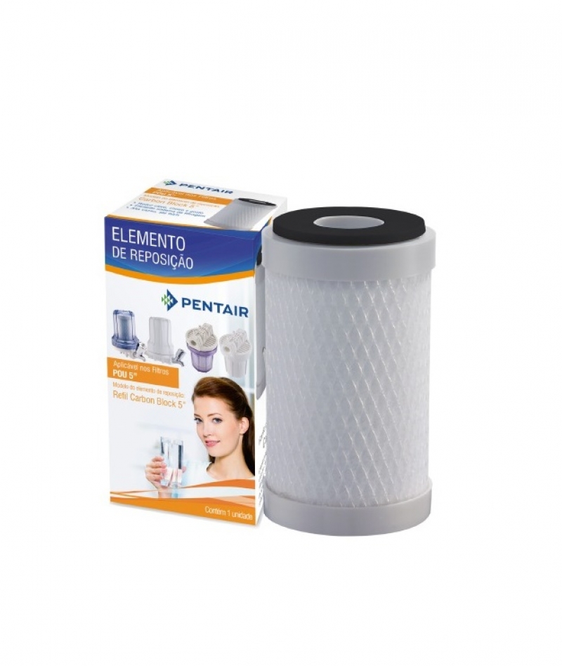 Elemento Carbon Block 5" Polegadas